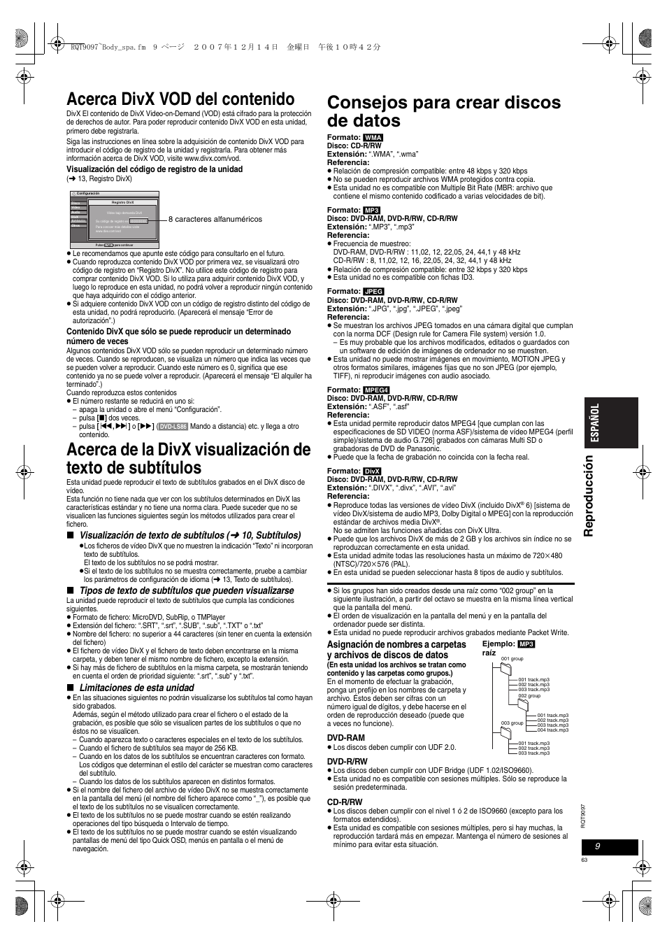 Panasonic DVDLS83 User Manual | Page 63 / 108