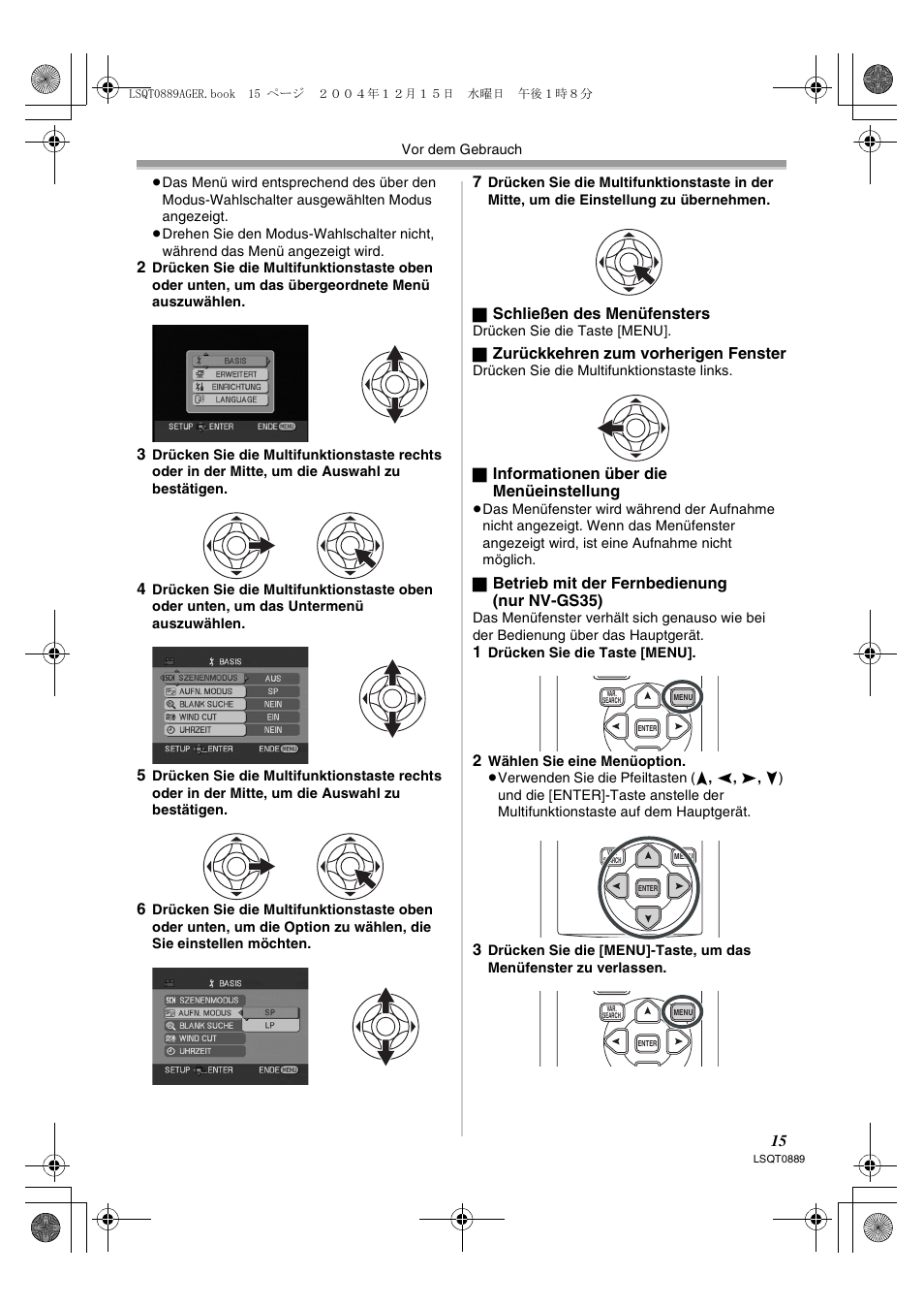 Panasonic NVGS21EG User Manual | Page 15 / 236