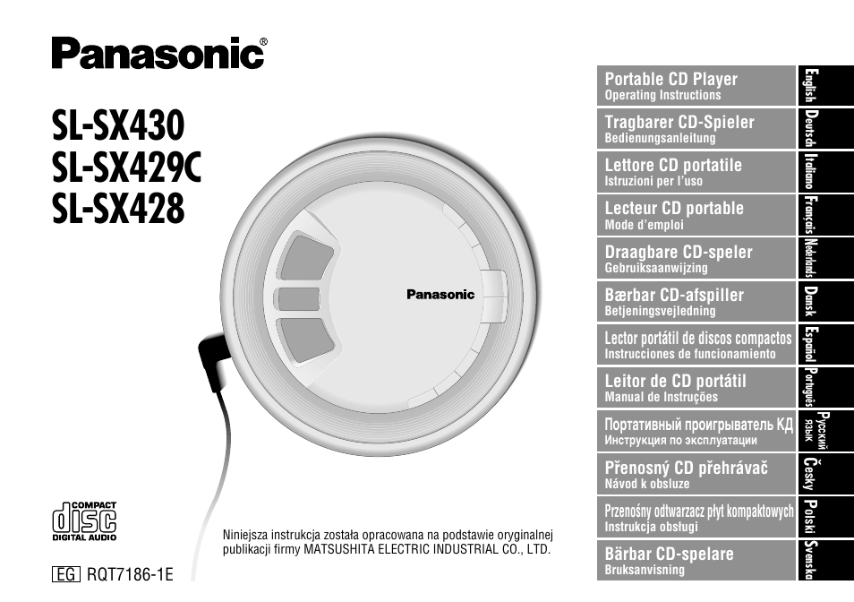 Panasonic SLSX429C User Manual | 100 pages