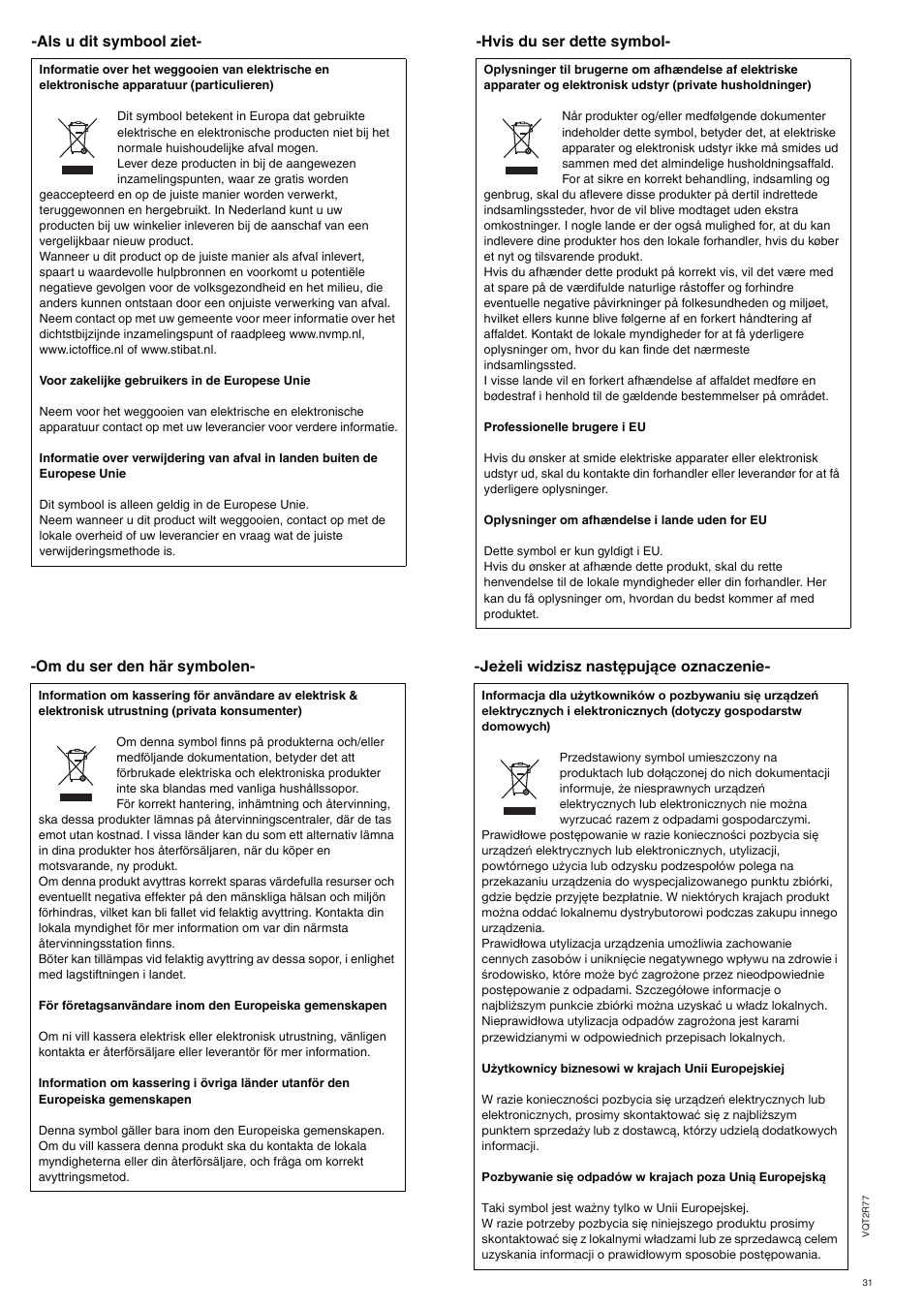 Panasonic SCZT2 User Manual | Page 31 / 40