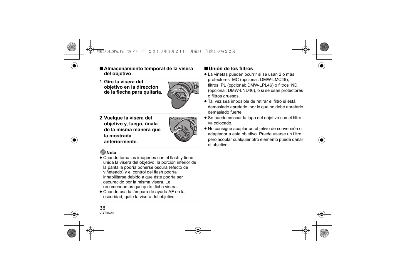 Panasonic HFS1442AE User Manual | Page 38 / 72