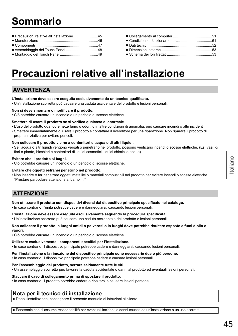 Panasonic TYTP65P30K User Manual | Page 45 / 108