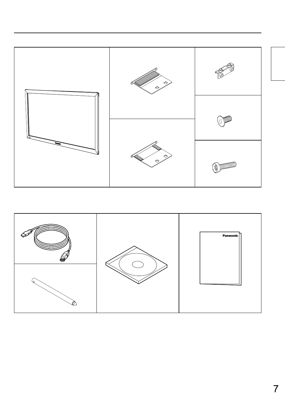 構成部品, 部品と員数の確認を行ってください） 付属部品 | Panasonic TYTP65P30K User Manual | Page 7 / 108