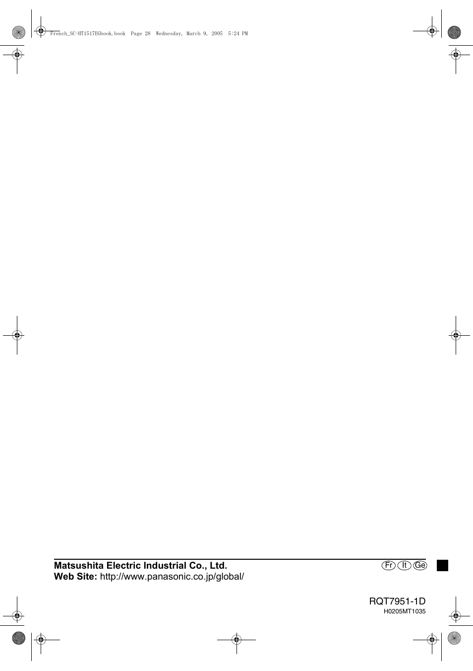 Panasonic SCHT17 User Manual | Page 80 / 80