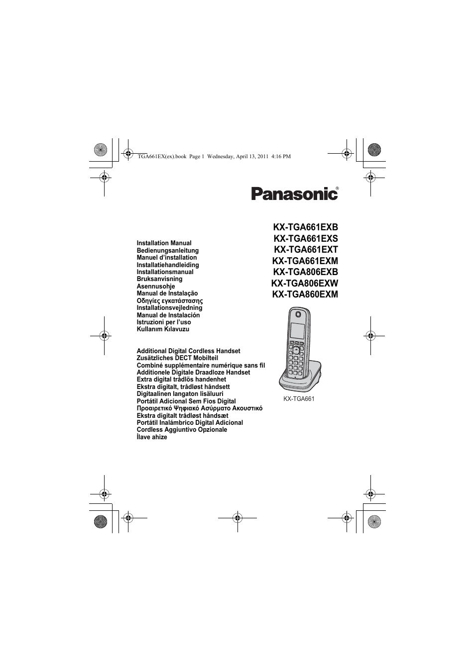 Panasonic KXTGA661EXB User Manual | 80 pages