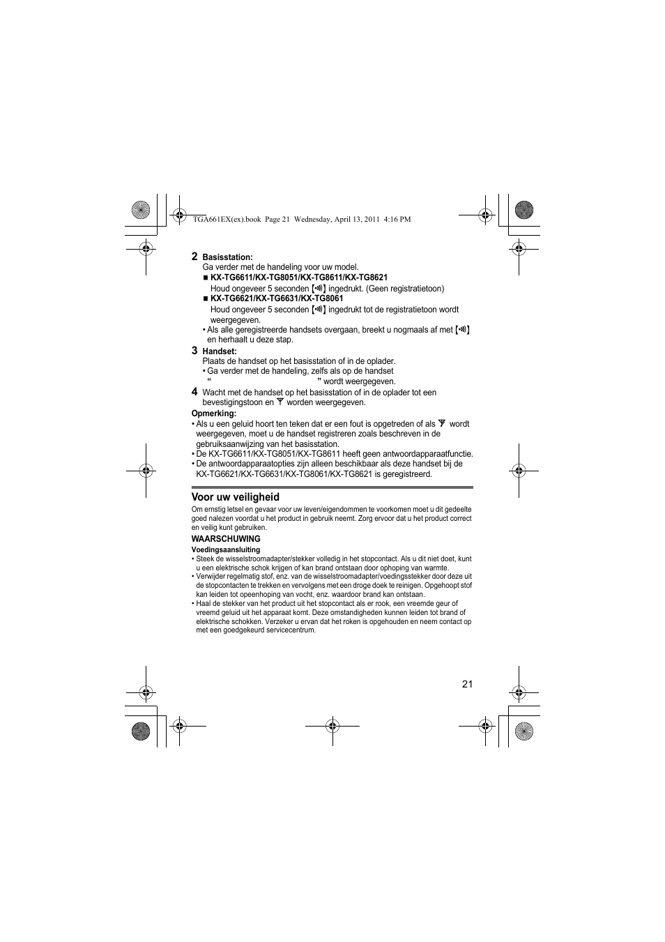 Panasonic KXTGA661EXB User Manual | Page 21 / 80