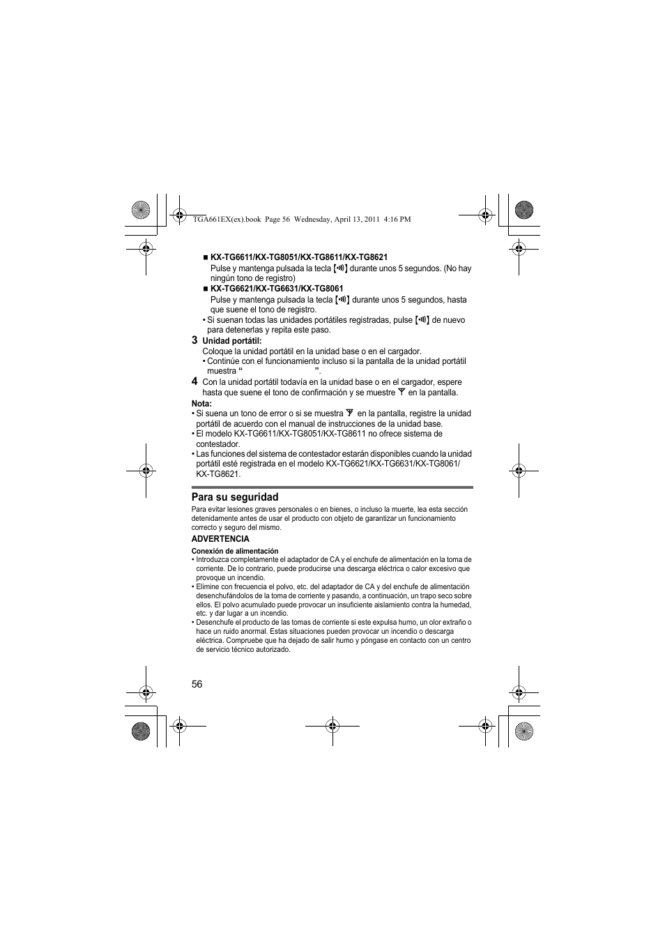 Panasonic KXTGA661EXB User Manual | Page 56 / 80