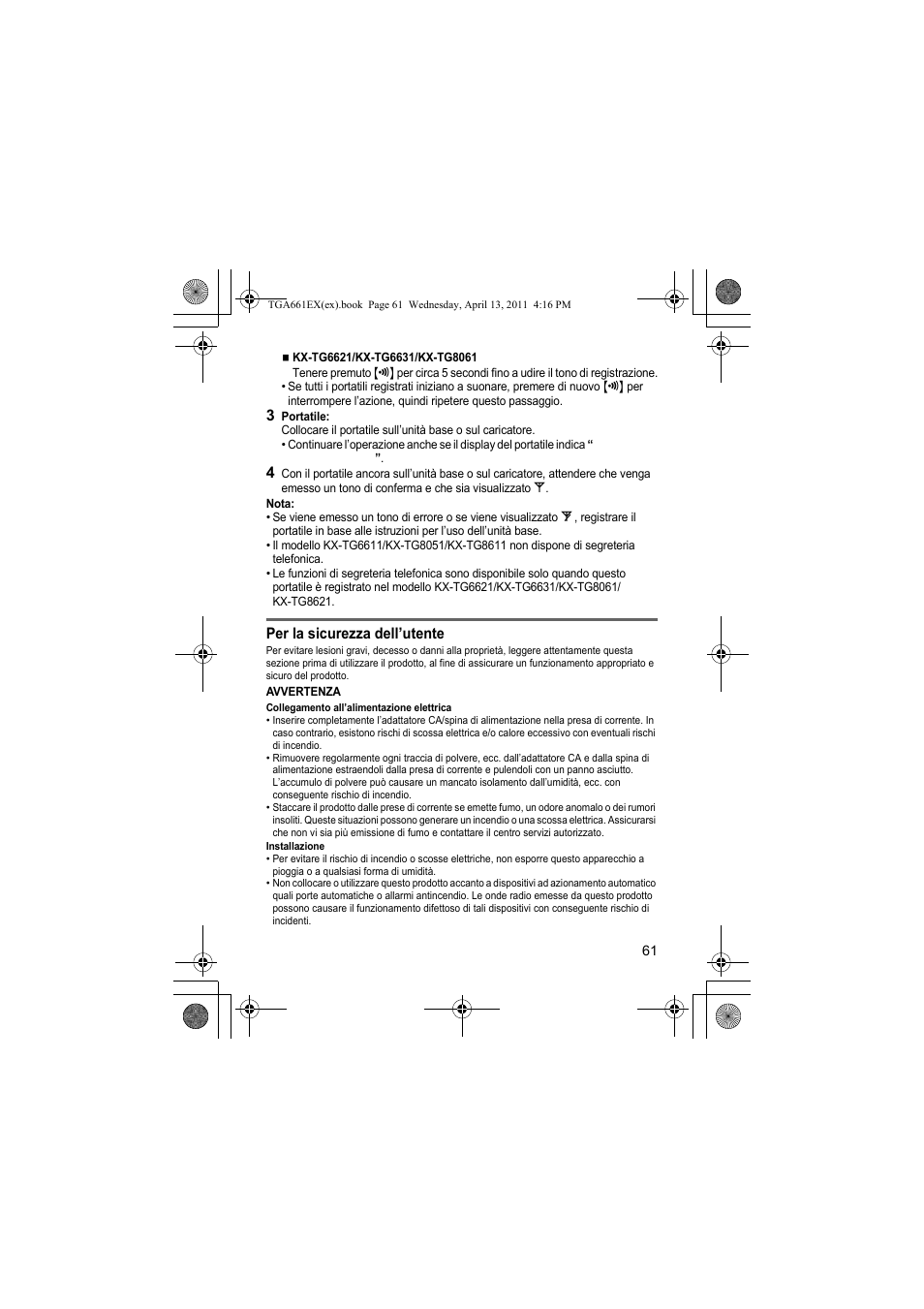 Panasonic KXTGA661EXB User Manual | Page 61 / 80