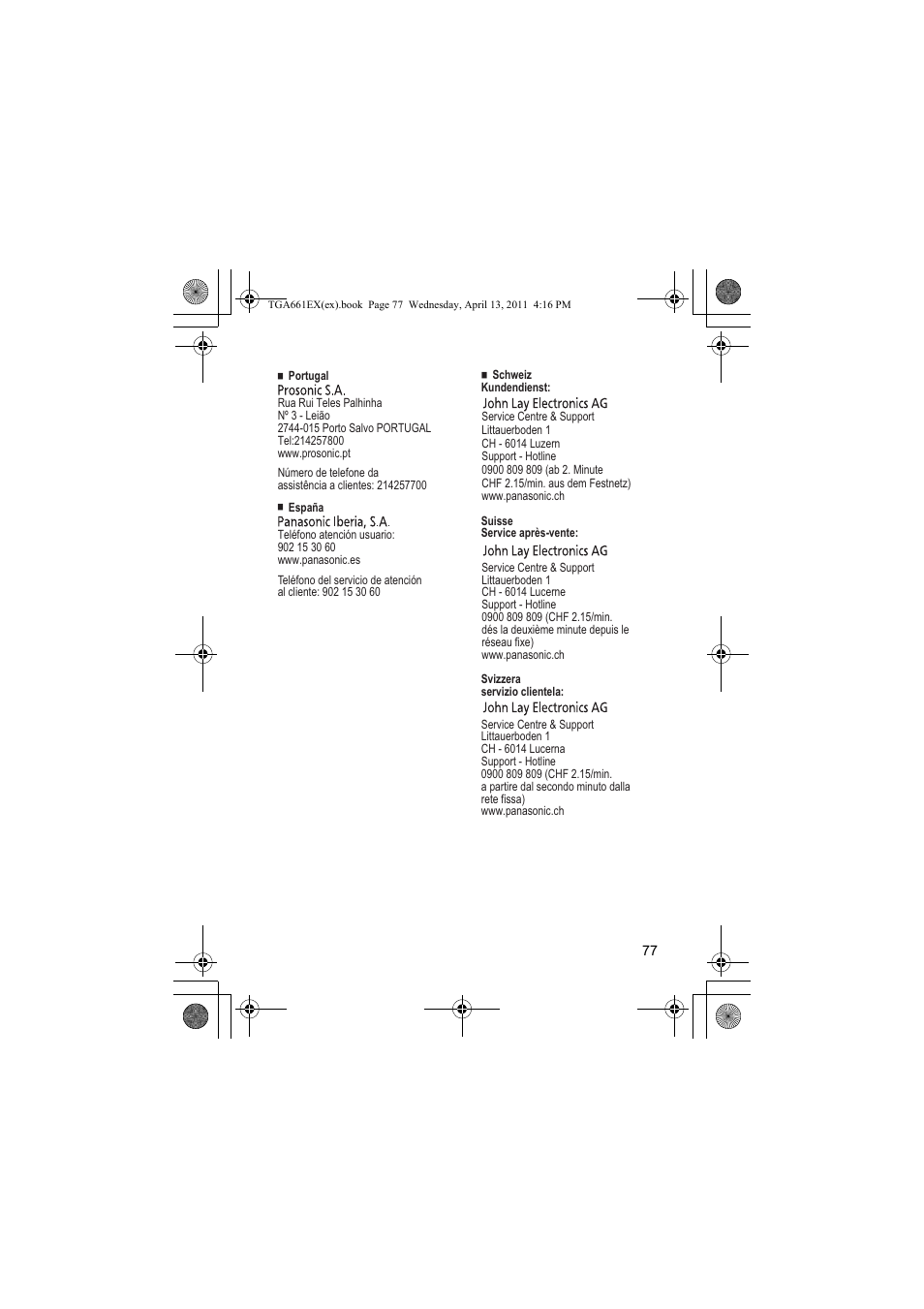 Panasonic KXTGA661EXB User Manual | Page 77 / 80