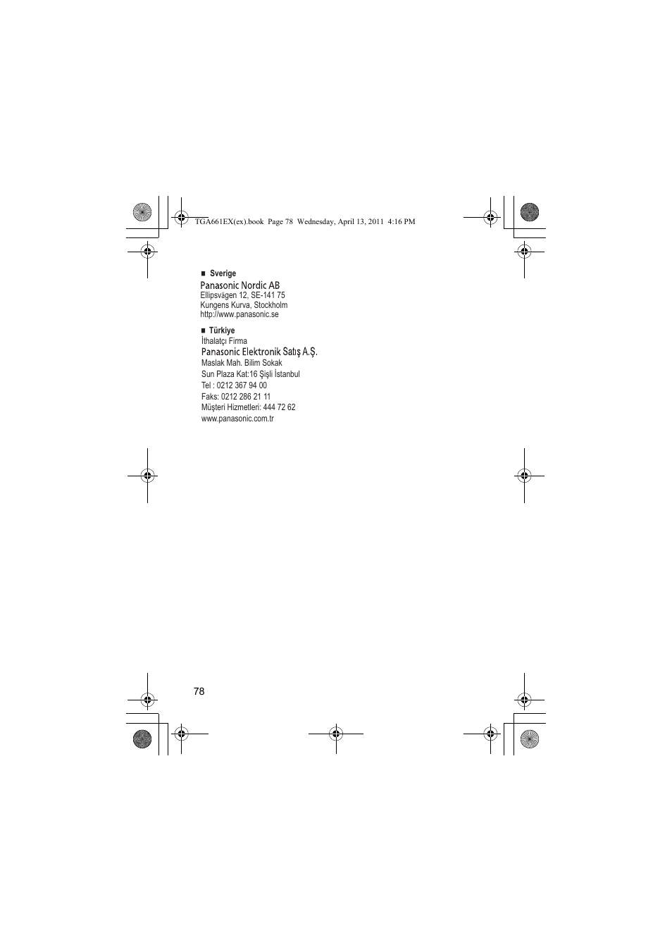Panasonic KXTGA661EXB User Manual | Page 78 / 80
