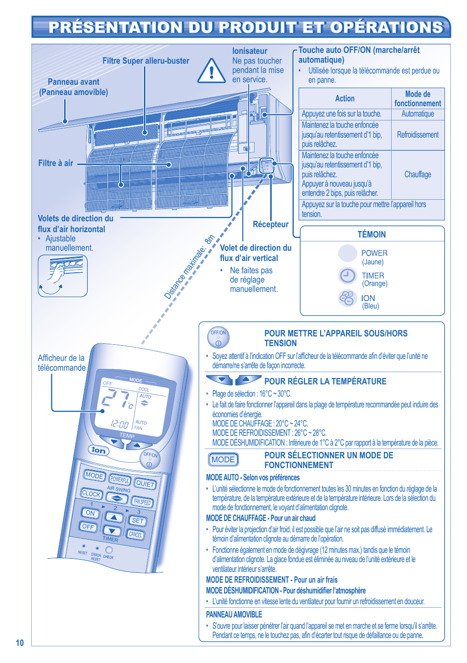 Panasonic UTE9HKE User Manual | Page 10 / 56