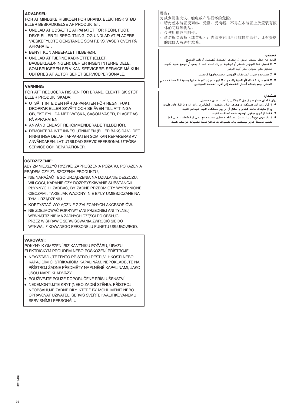 Panasonic SBZT1 User Manual | Page 36 / 40