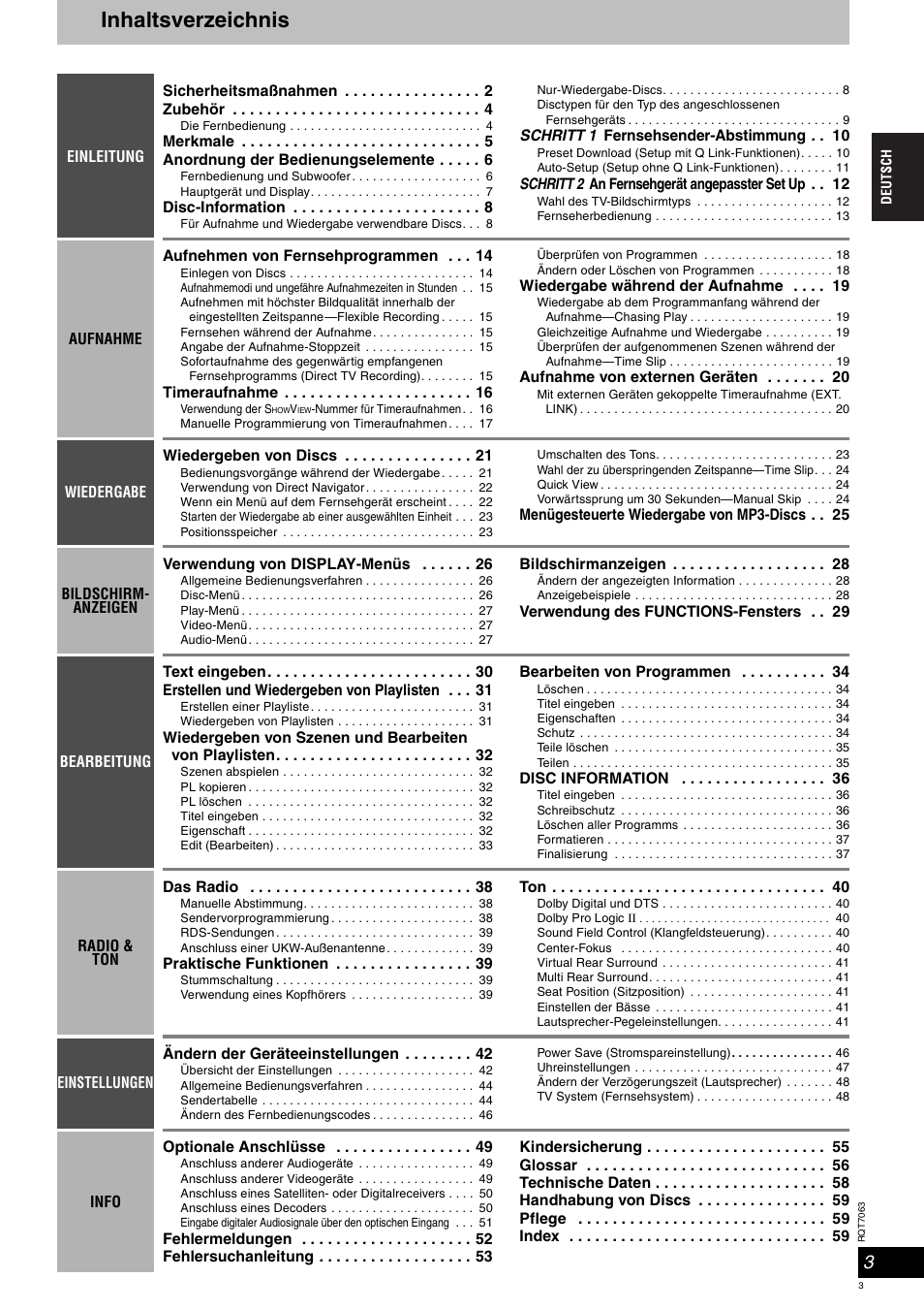 Panasonic SCHT1000 User Manual | Page 3 / 176