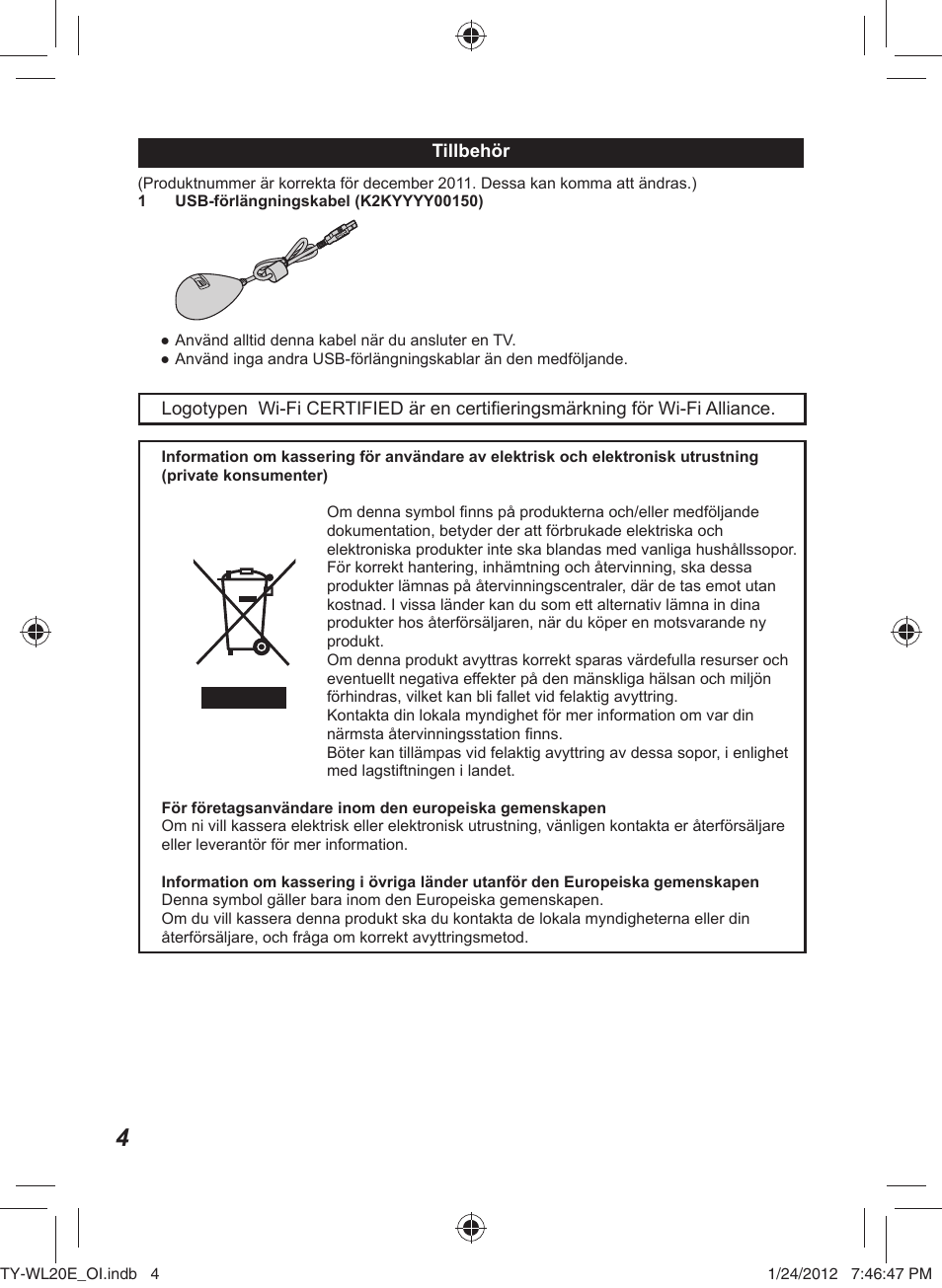 Panasonic TYWL20E User Manual | Page 28 / 42