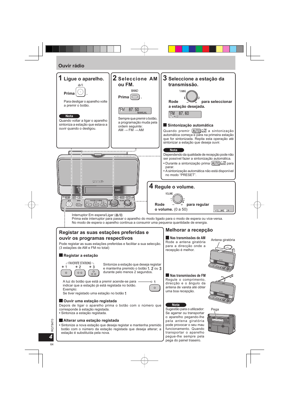 Panasonic RFU700 User Manual | Page 64 / 80