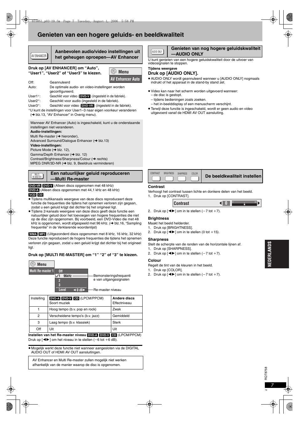 Genieten van een hogere geluids- en beeldkwaliteit | Panasonic DVDS99 User Manual | Page 79 / 116