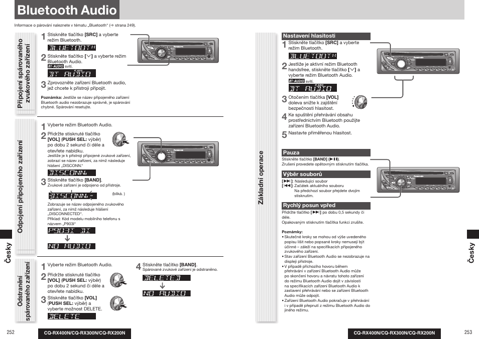 Bluetooth audio | Panasonic CQRX300N User Manual | Page 136 / 155