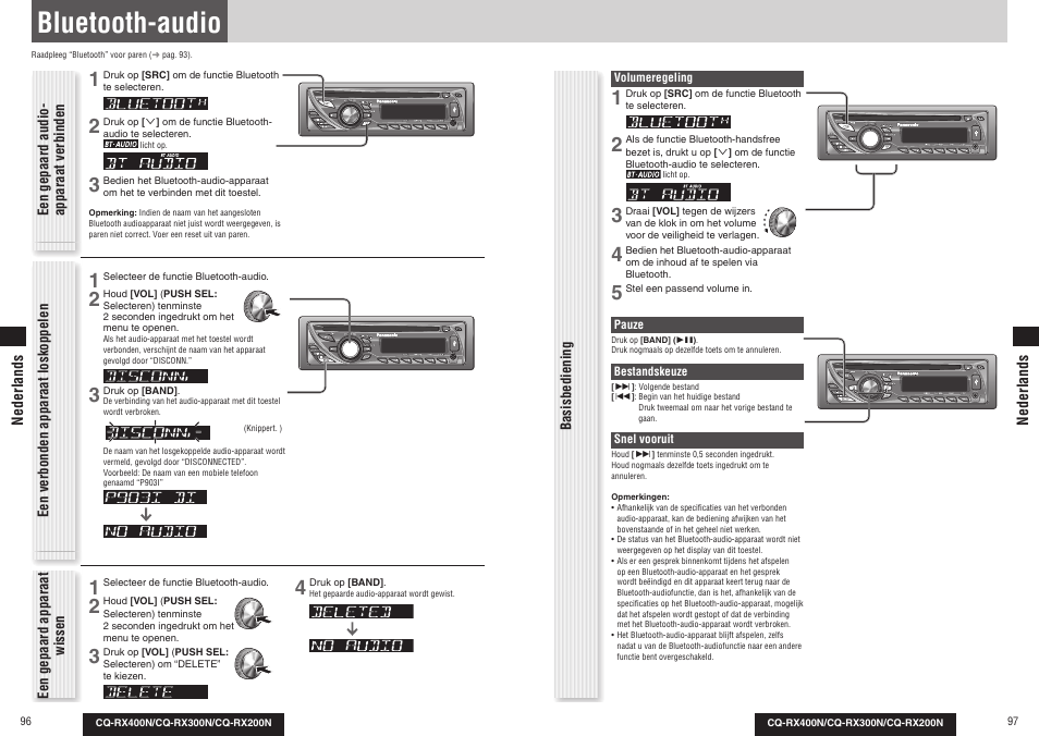 Bluetooth-audio | Panasonic CQRX300N User Manual | Page 52 / 155