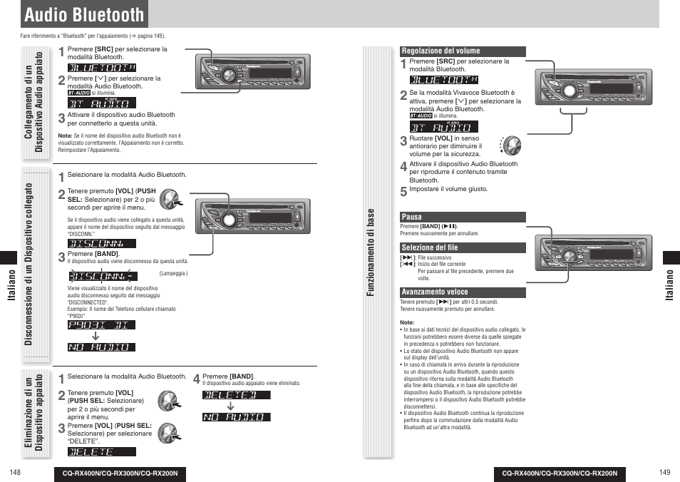 Audio bluetooth | Panasonic CQRX300N User Manual | Page 80 / 155