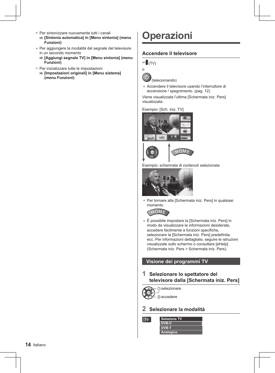 Operazioni | Panasonic TX32AS520E User Manual | Page 156 / 224
