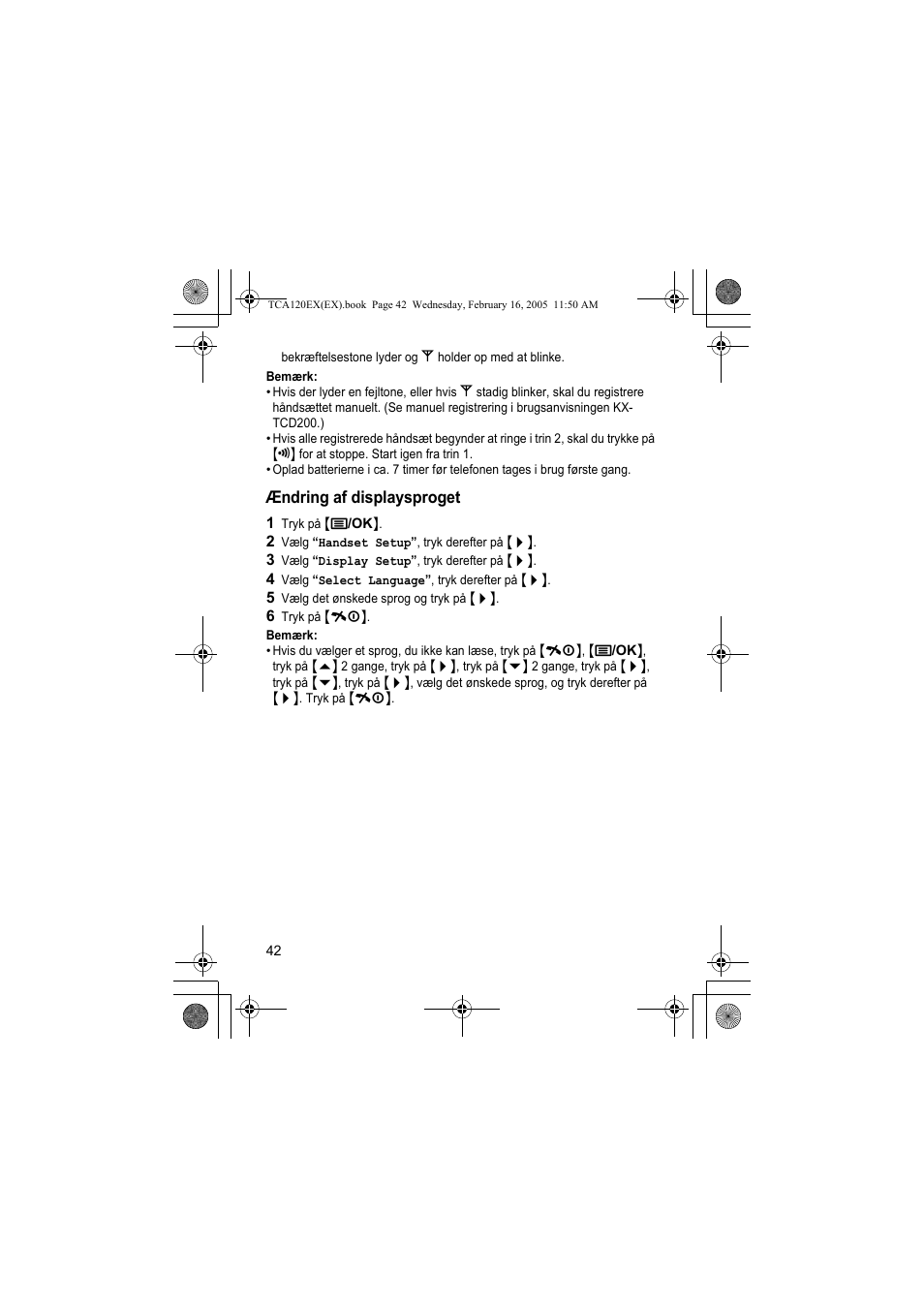 Panasonic KXTCA120EX User Manual | Page 42 / 60