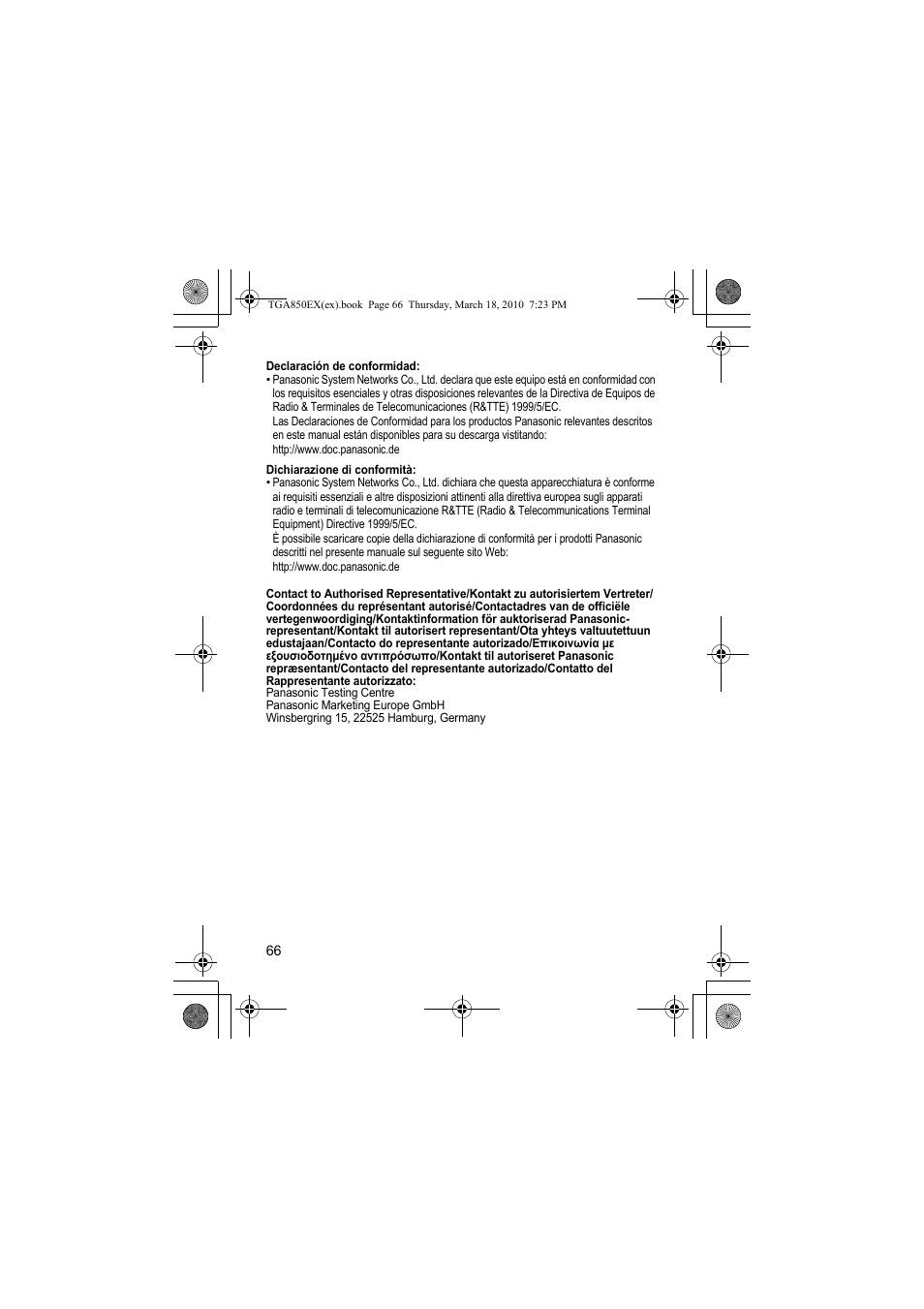 Panasonic KXTGA850EX User Manual | Page 66 / 72