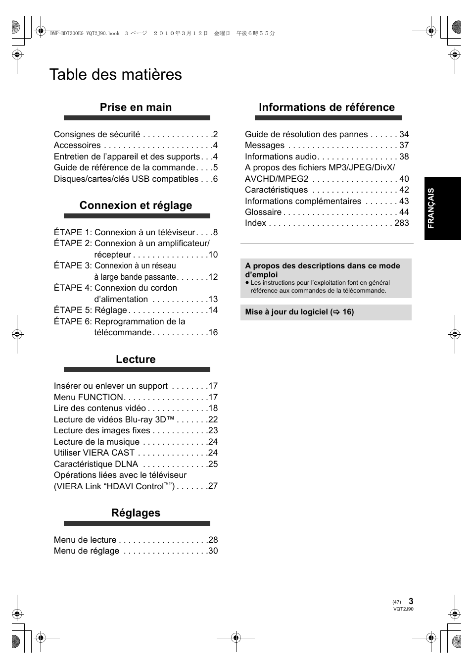 Panasonic DMPBDT300EG User Manual | Page 47 / 288
