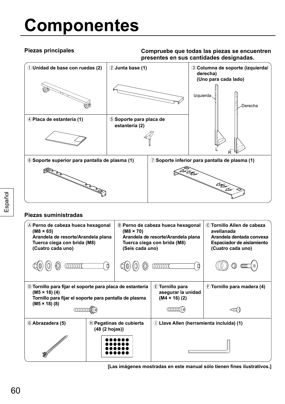 Componentes | Panasonic TYST58PF20 User Manual | Page 60 / 122