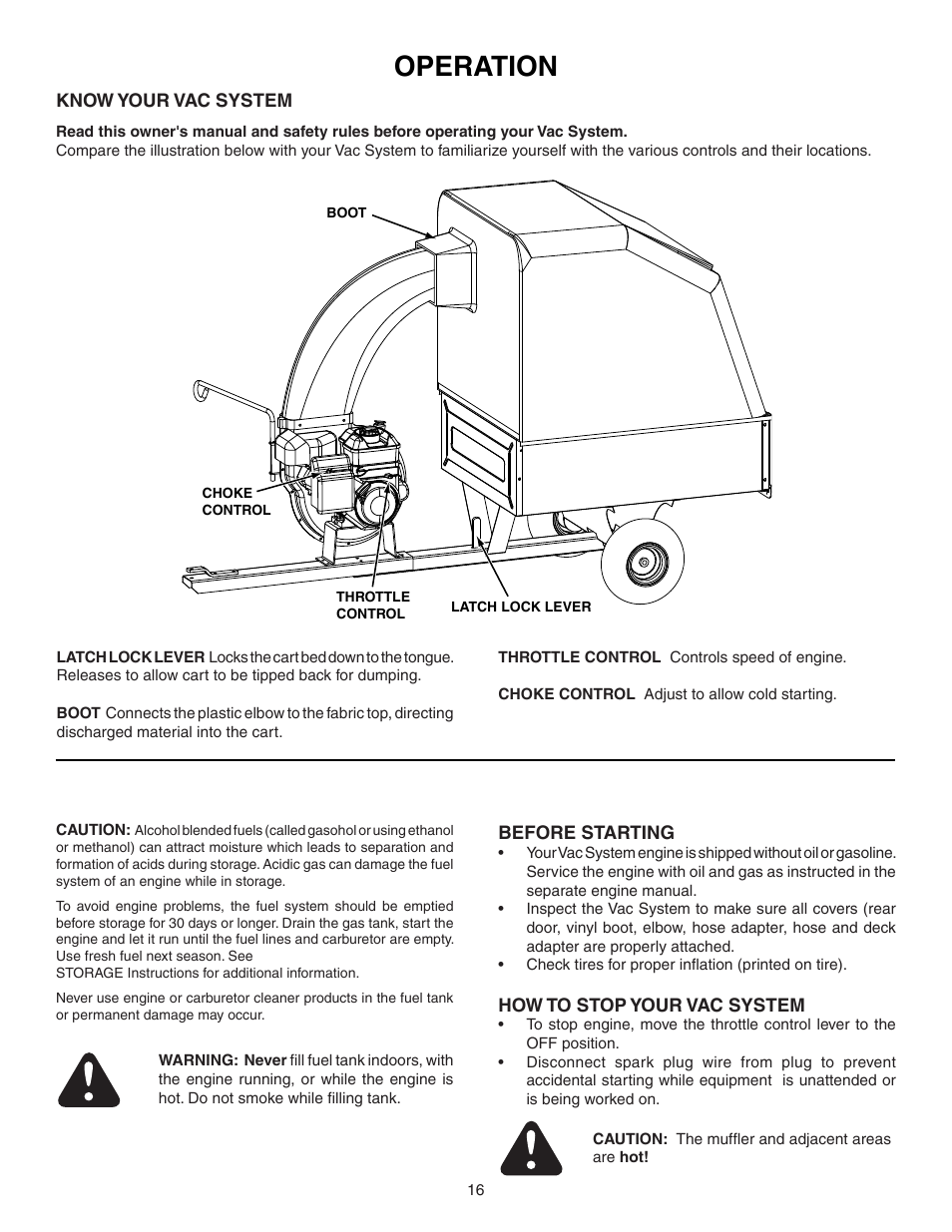 Operation | Agri-Fab Mow-N-Vac 45-04072 User Manual | Page 16 / 28