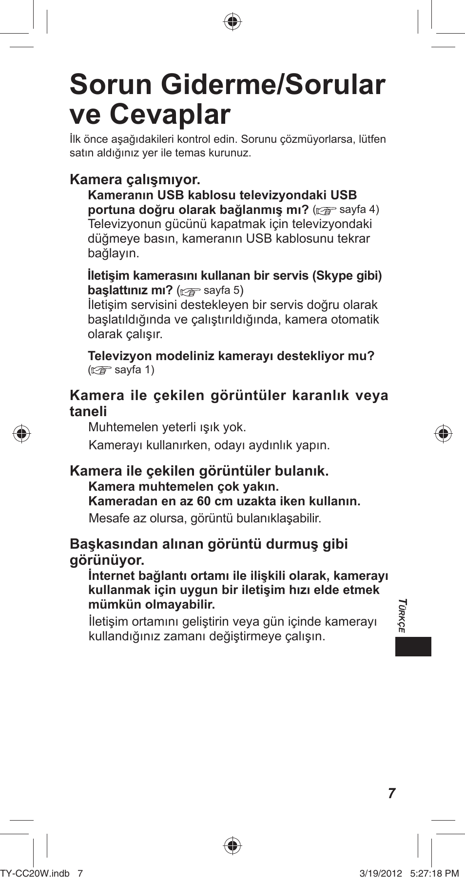 Sorun giderme/sorular ve cevaplar | Panasonic TYCC20W User Manual | Page 131 / 188