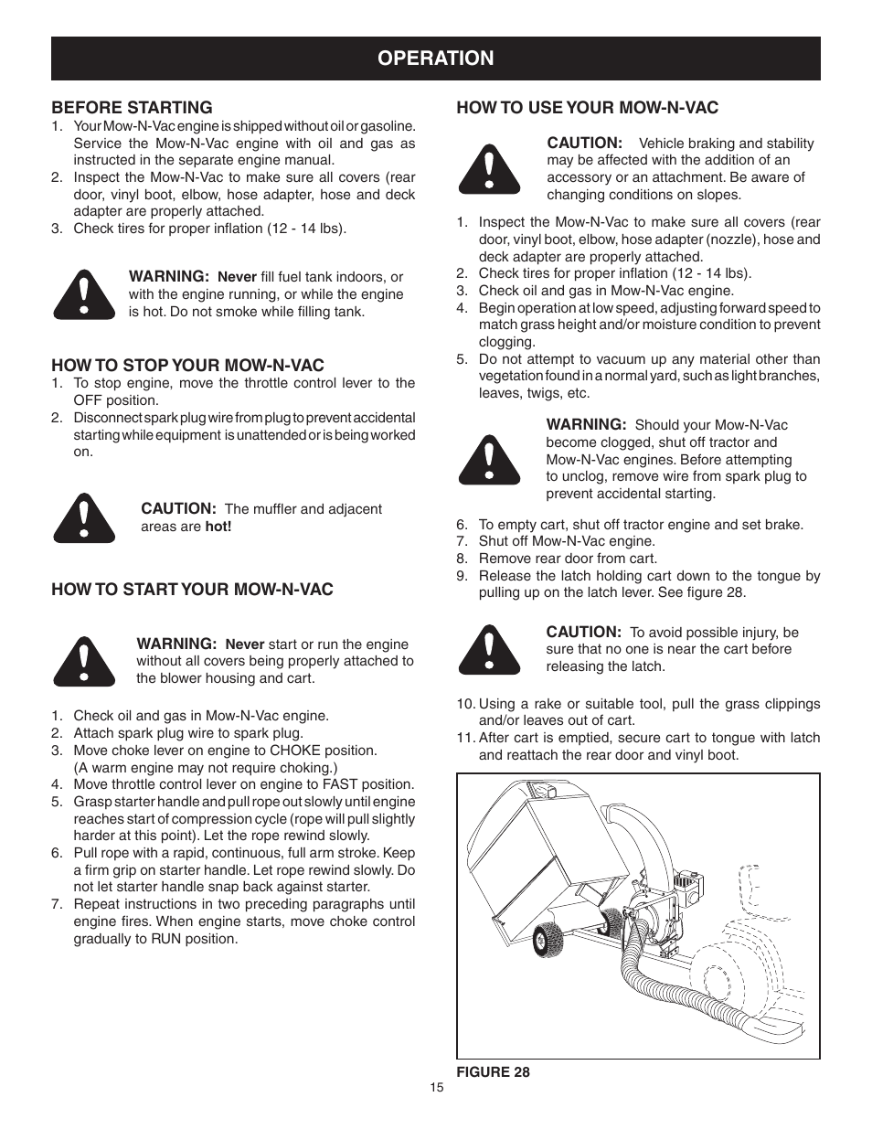 Operation | Agri-Fab 62468 User Manual | Page 15 / 24
