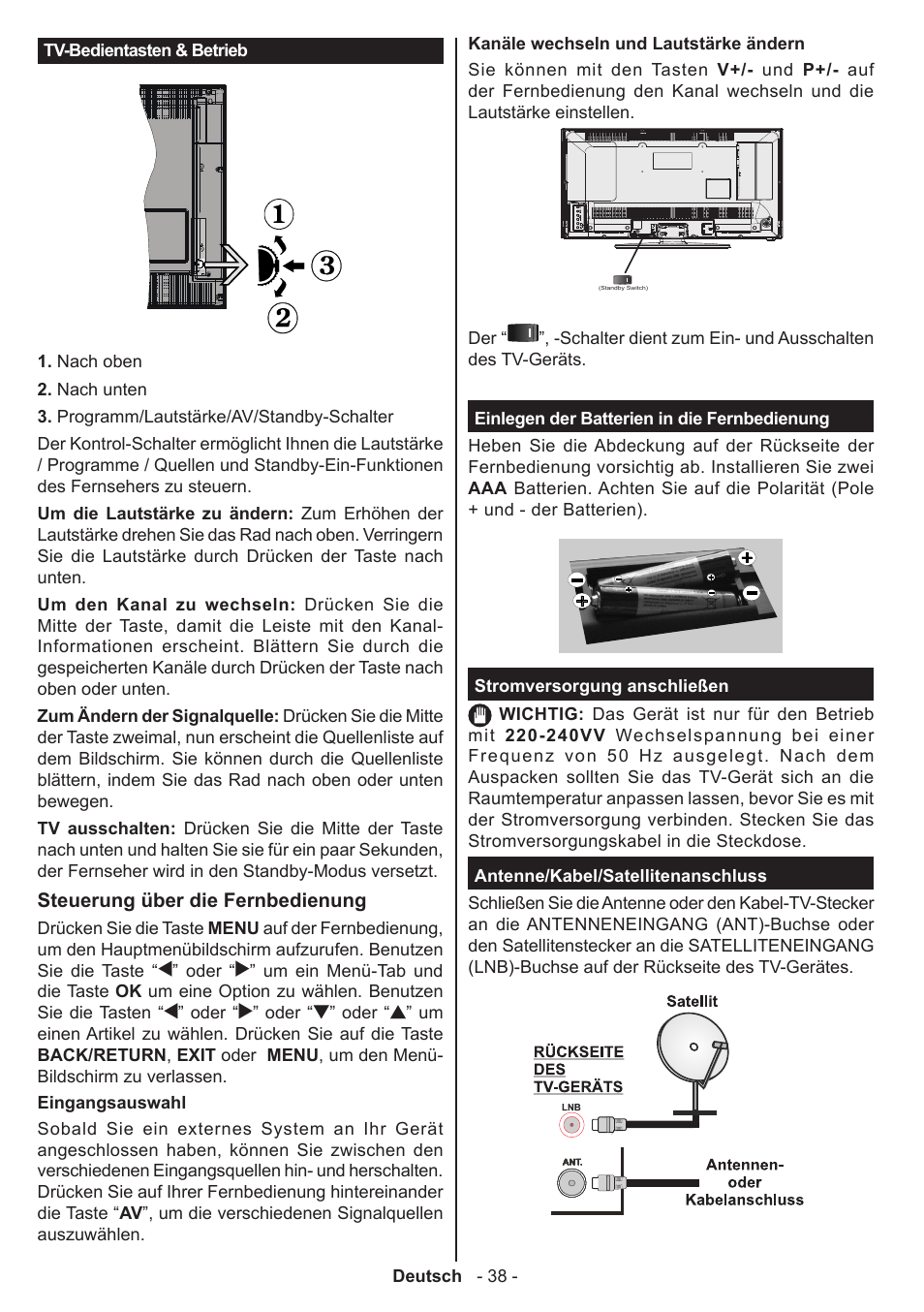 Panasonic TX32AW304 User Manual | Page 39 / 89