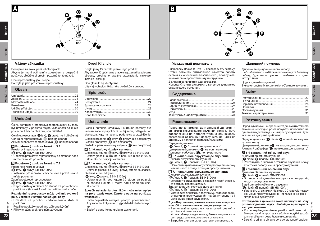 Panasonic SBHS100A User Manual | Page 12 / 19