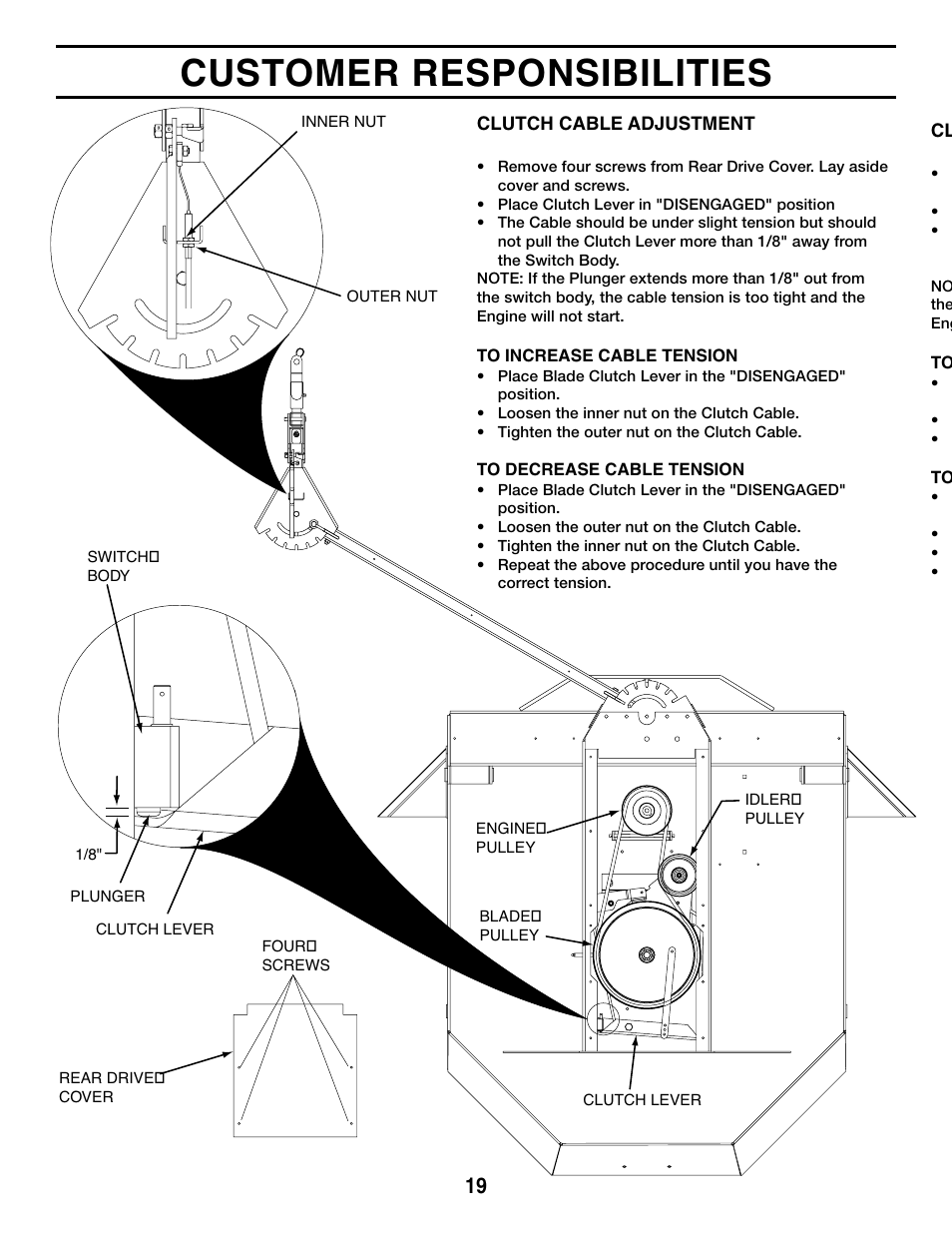 Customer responsibilities | Agri-Fab 45-03611 User Manual | Page 19 / 28