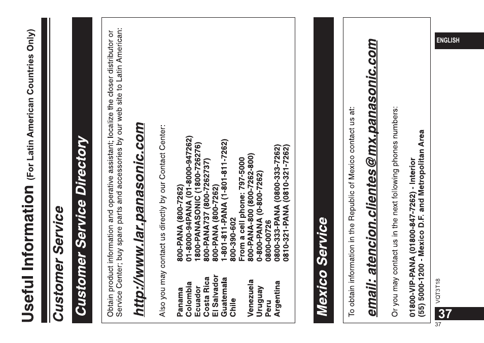 Panasonic RRUS300E User Manual | Page 37 / 136