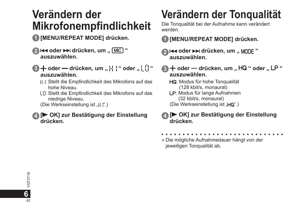 Panasonic RRUS300E User Manual | Page 42 / 136