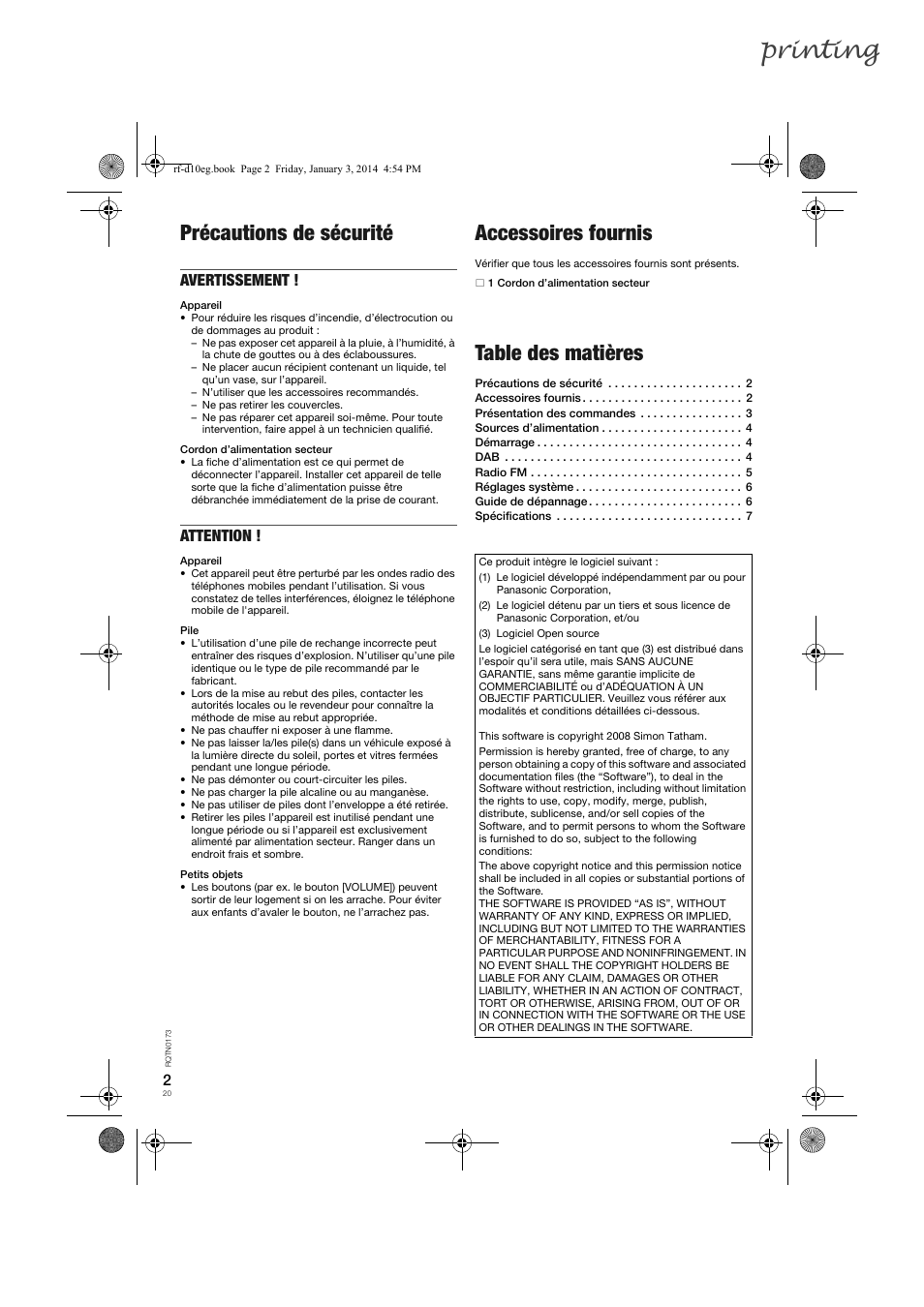 Panasonic RFD10EB User Manual | Page 20 / 56