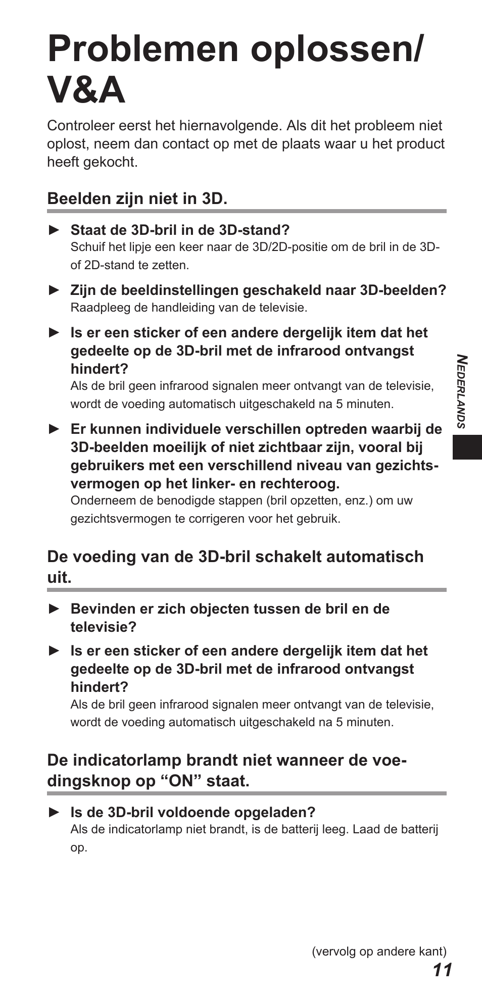Problemen oplossen/ v&a | Panasonic TYEW3D3LE User Manual | Page 39 / 208