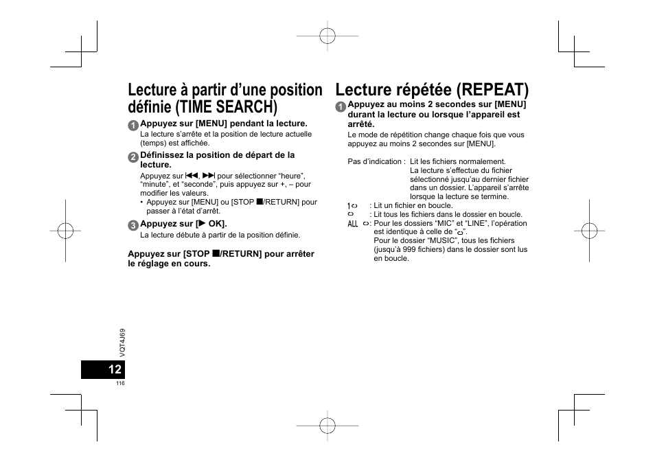 Panasonic RRXS350E User Manual | Page 116 / 178