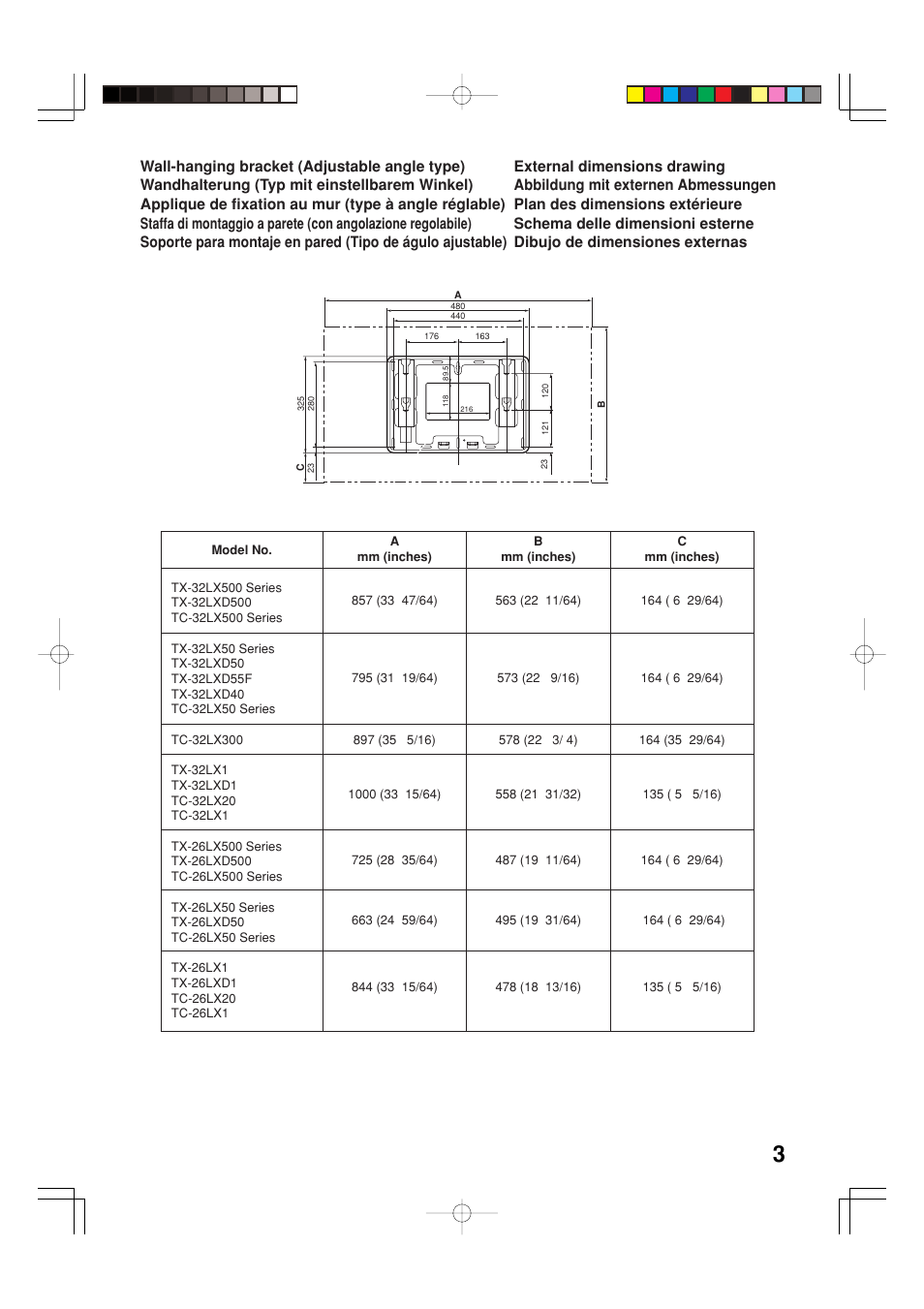 Panasonic TYWK32LX20W User Manual | Page 3 / 24