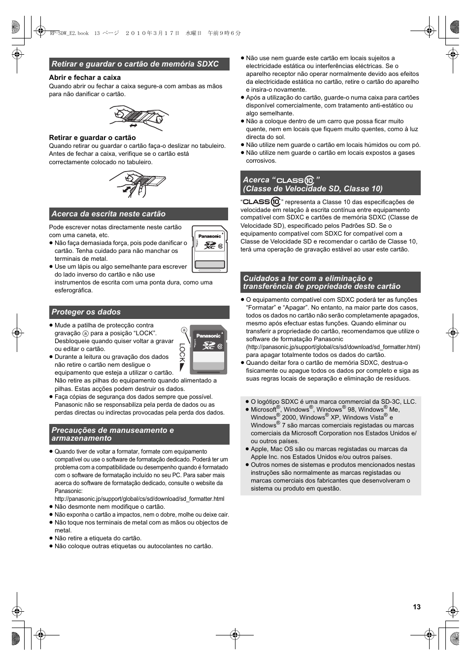 Panasonic RPSDW48GE1K User Manual | Page 13 / 34