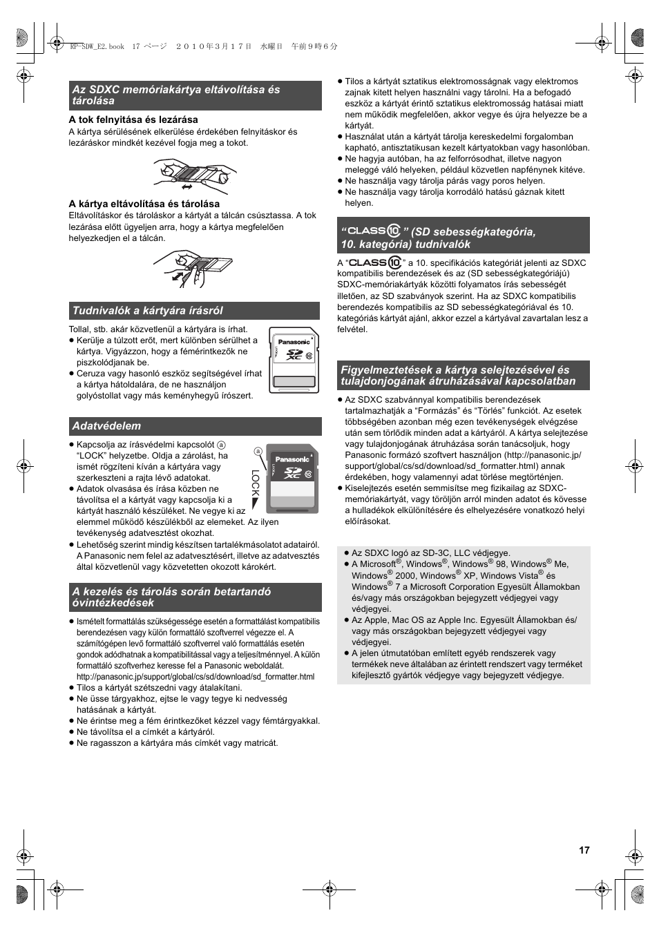 Panasonic RPSDW48GE1K User Manual | Page 17 / 34