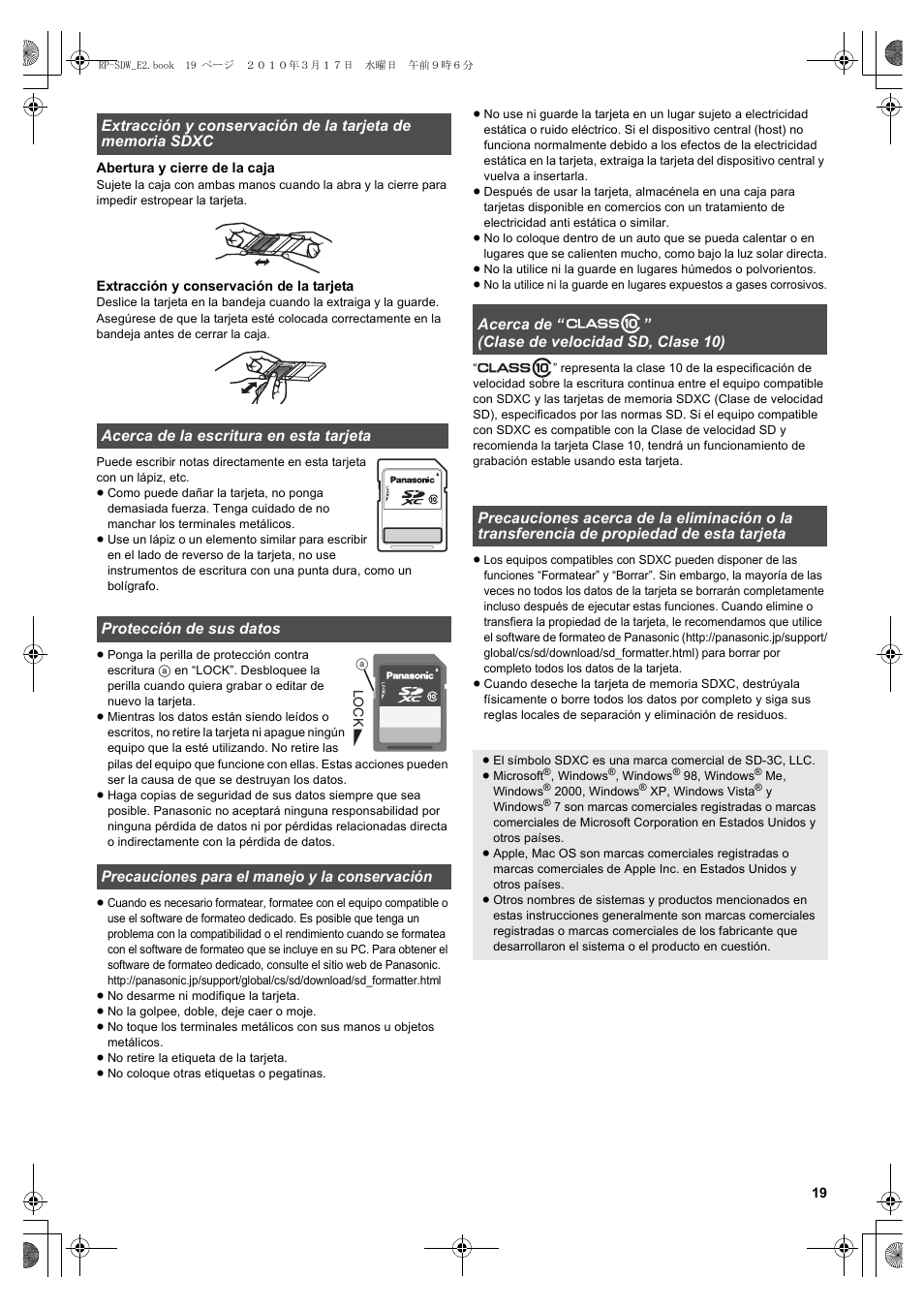 Panasonic RPSDW48GE1K User Manual | Page 19 / 34