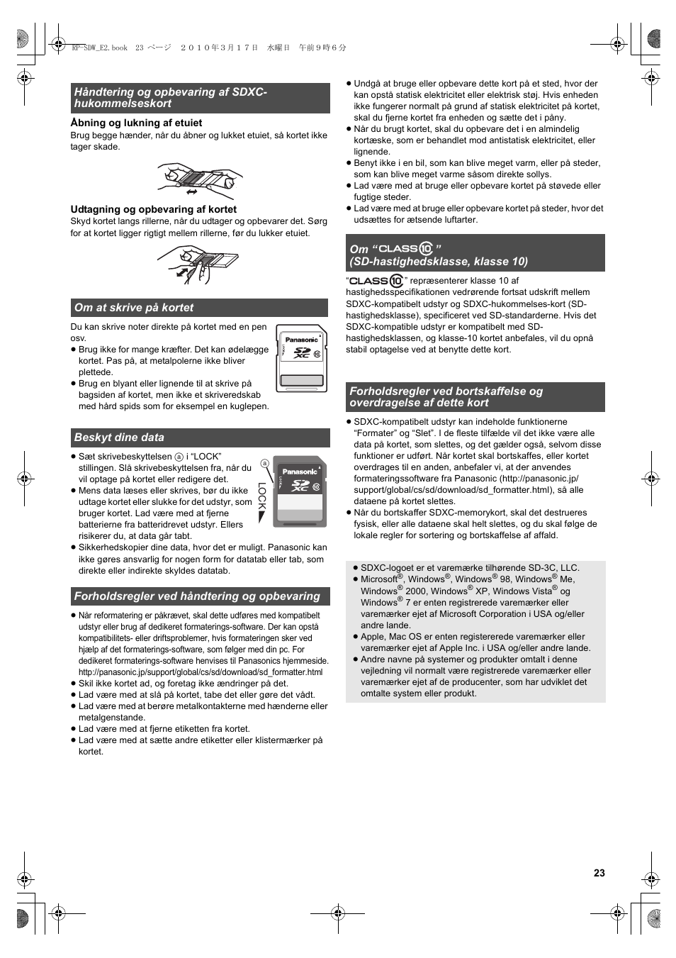 Panasonic RPSDW48GE1K User Manual | Page 23 / 34