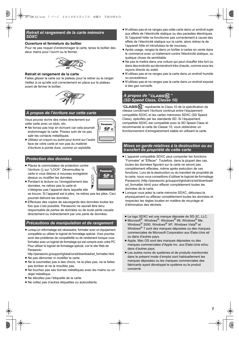 Panasonic RPSDW48GE1K User Manual | Page 7 / 34