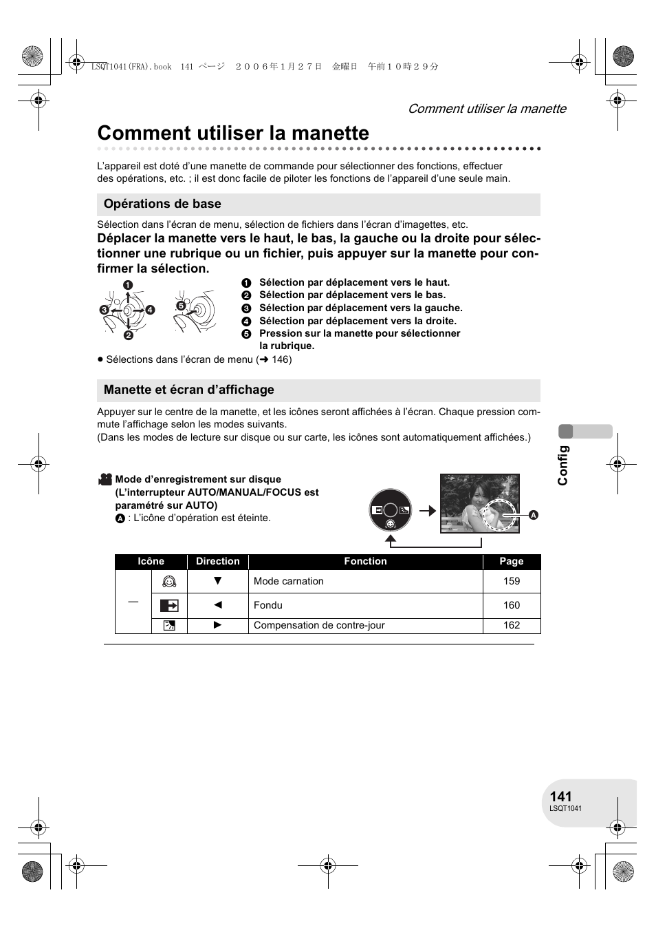 Comment utiliser la manette | Panasonic VDRD152EG User Manual | Page 141 / 232