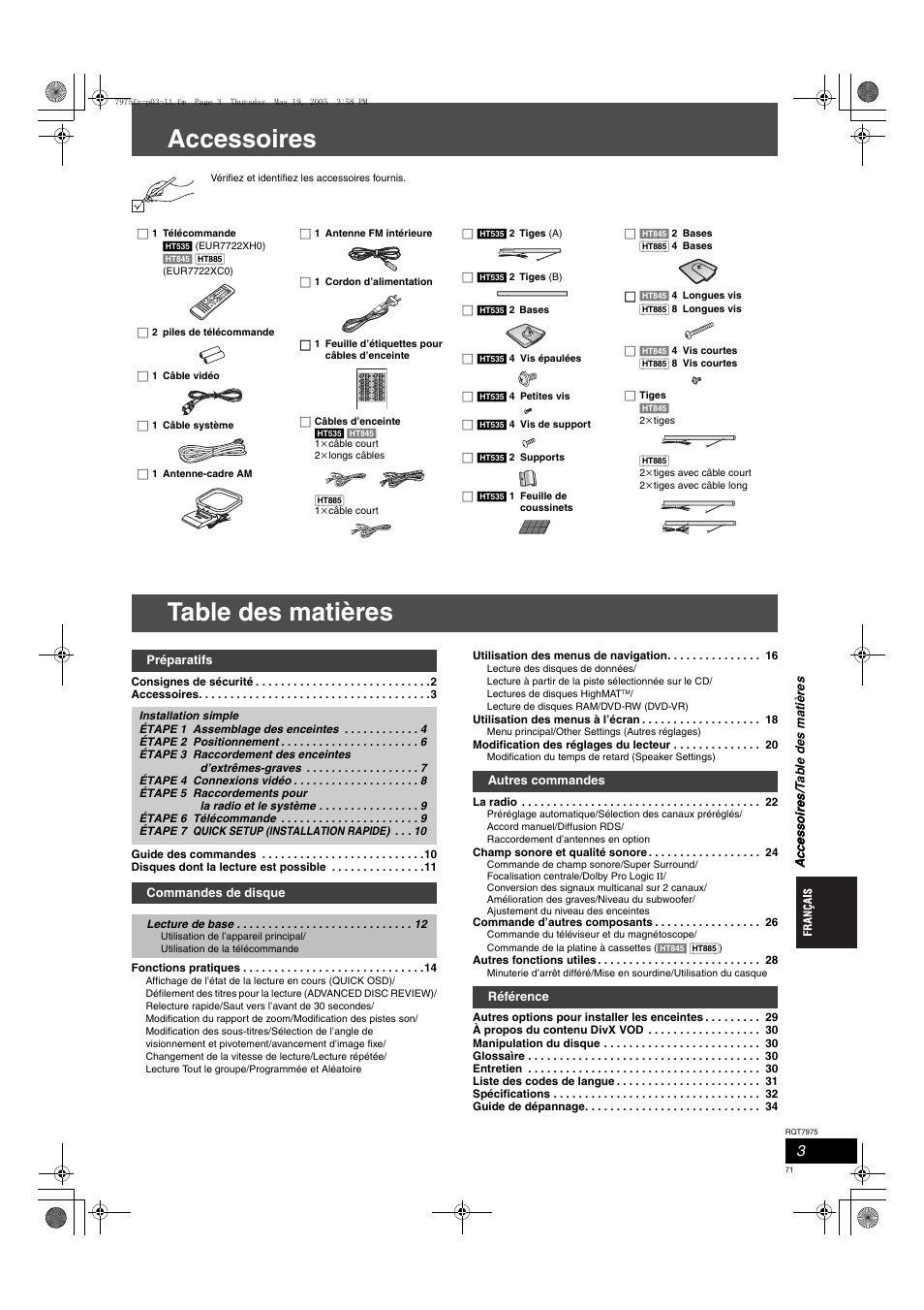 Panasonic SCHT845 User Manual | Page 71 / 104