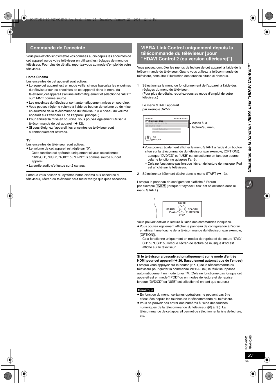 Panasonic SCPT460 User Manual | Page 65 / 116