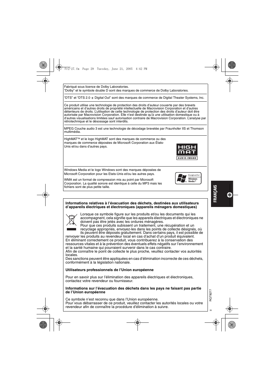 Panasonic DVDLS90 User Manual | Page 55 / 56