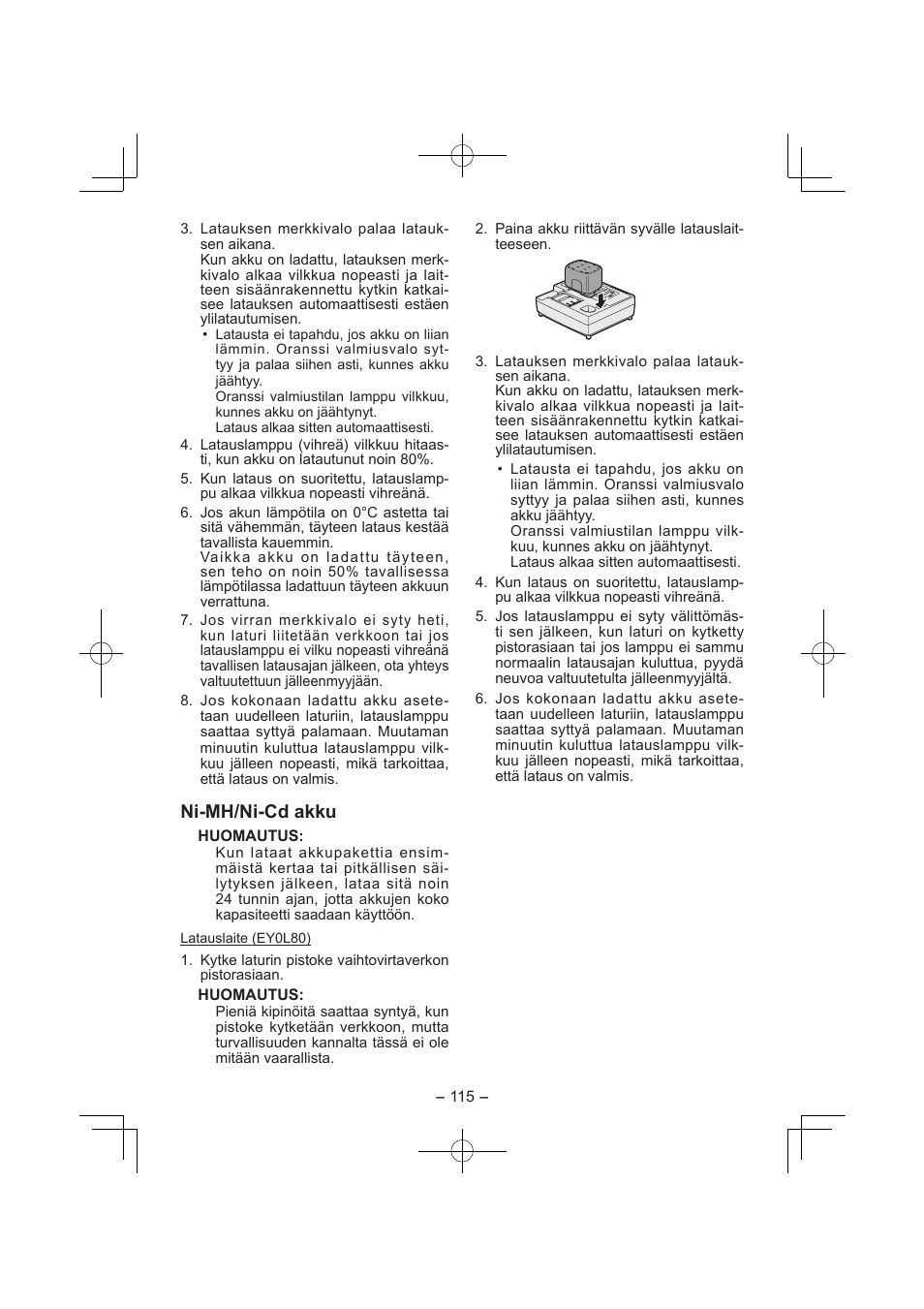 Ni­mh/ni­cd akku | Panasonic EY7840 User Manual | Page 115 / 144